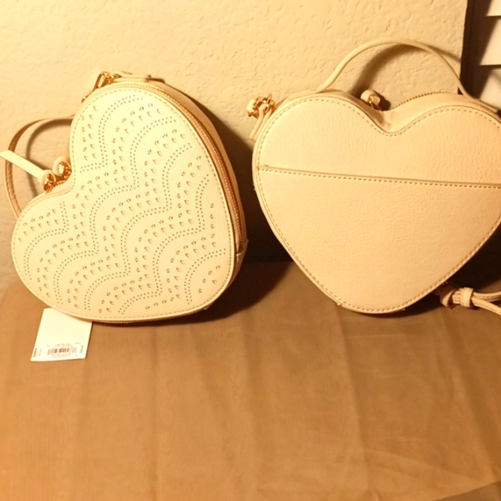 Lauren Conrad Heart Purse: Beige Lace